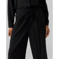 Pantalon à jambe large - Noir en viscose