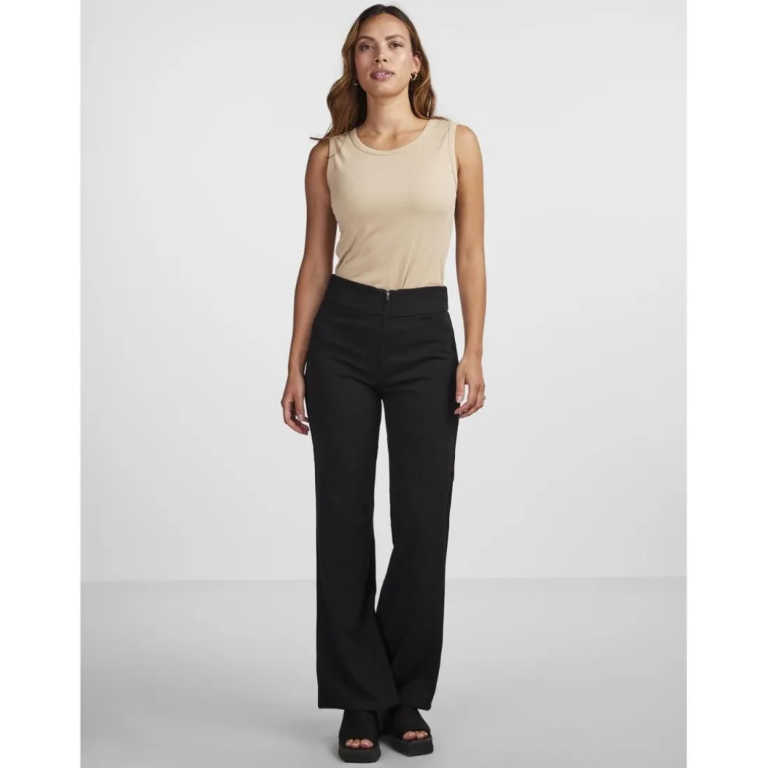 Pantalon à jambe large noir Pax
