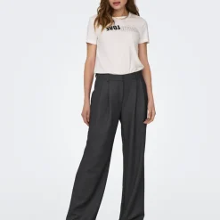 Pantalon à jambe large ONLHATTIE - Gris Noir Julia