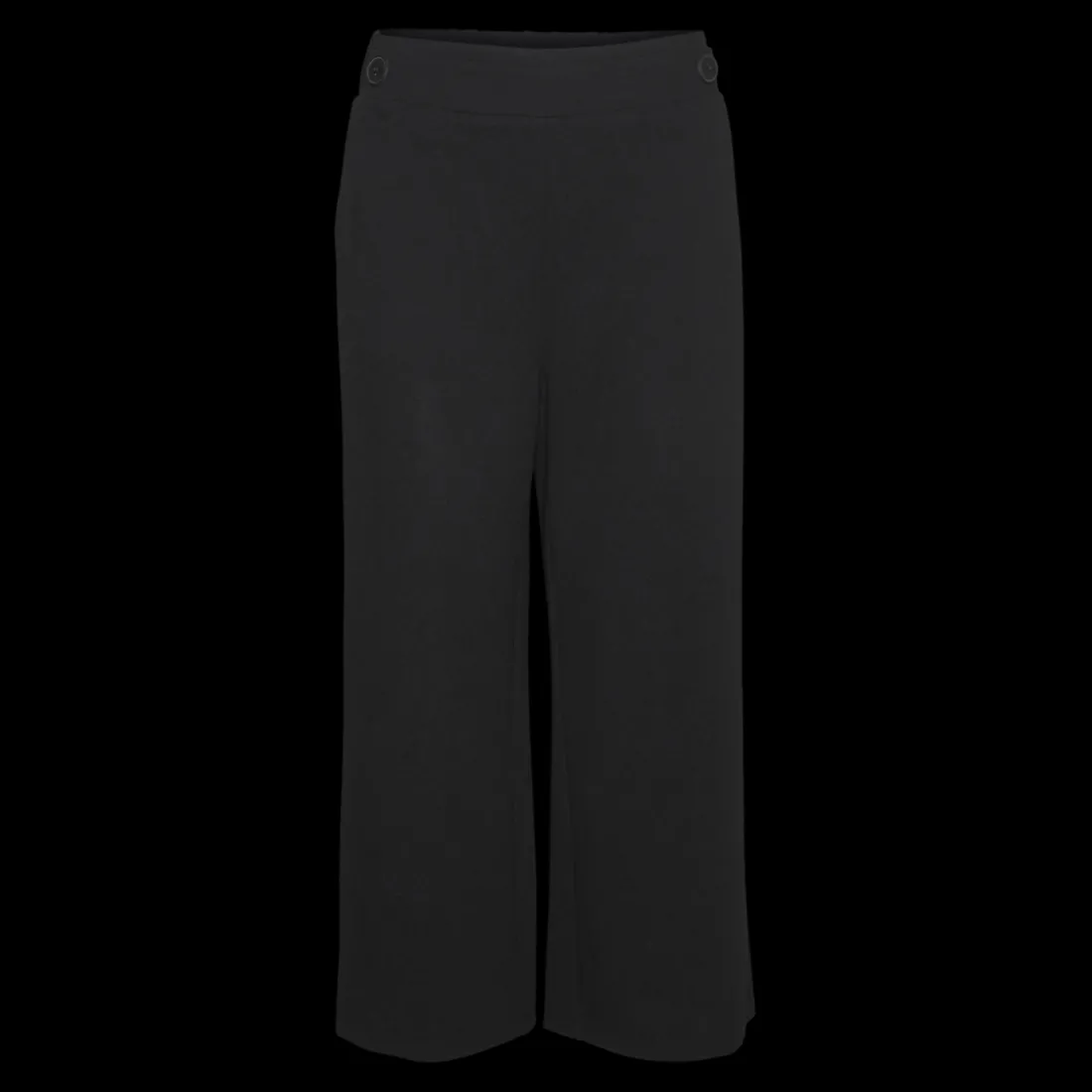 Pantalon à jambe large taille haute noir Noor