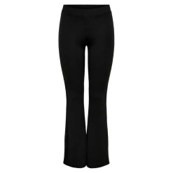 Pantalon à jambe large Taille élastiquée noir Lara