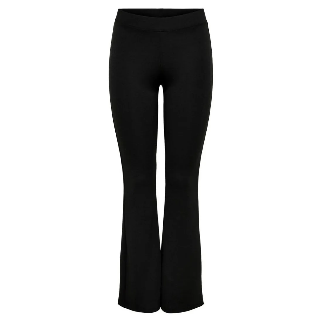 Pantalon à jambe large Taille élastiquée noir Lara