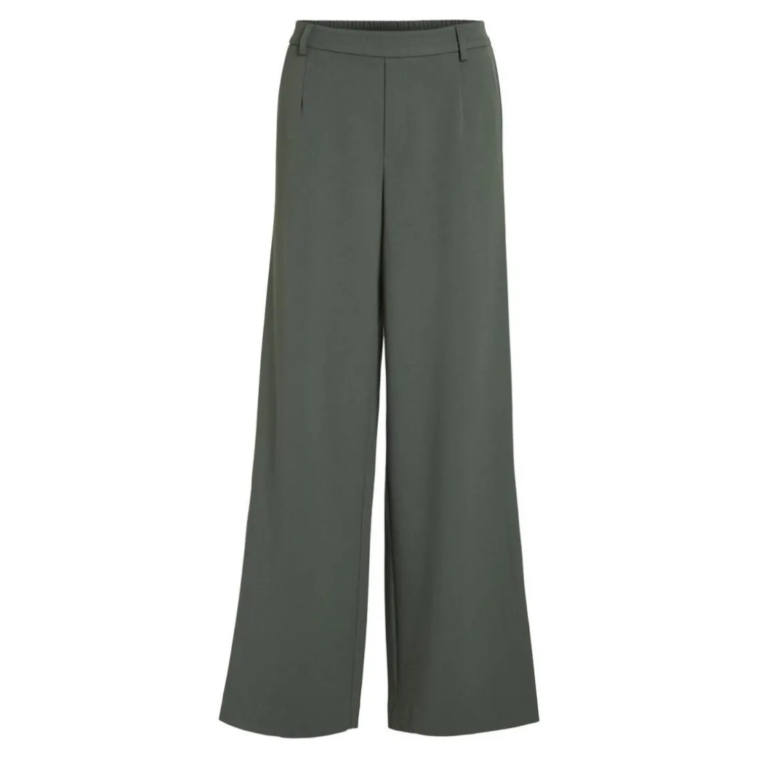 Pantalon à jambe large vert foncé Mae