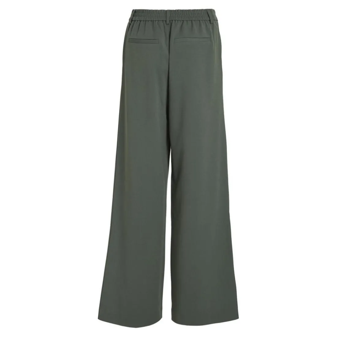 Pantalon à jambe large vert foncé Mae
