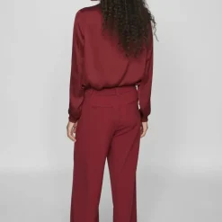 Pantalon à jambe large violet Lena