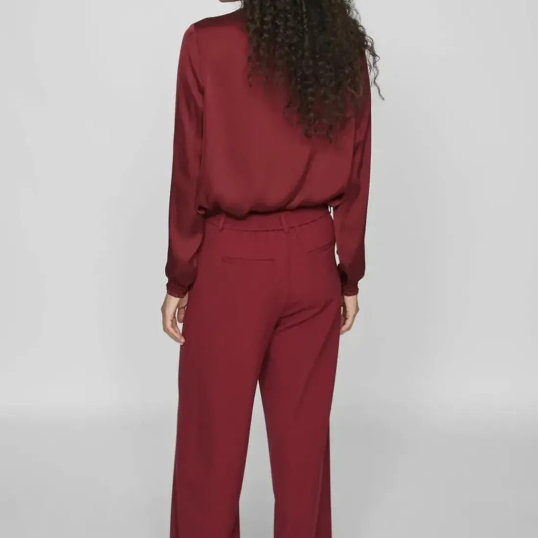 Pantalon à jambe large violet Lena