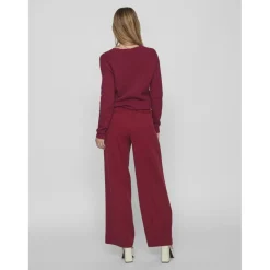 Pantalon à jambe large violet Tess