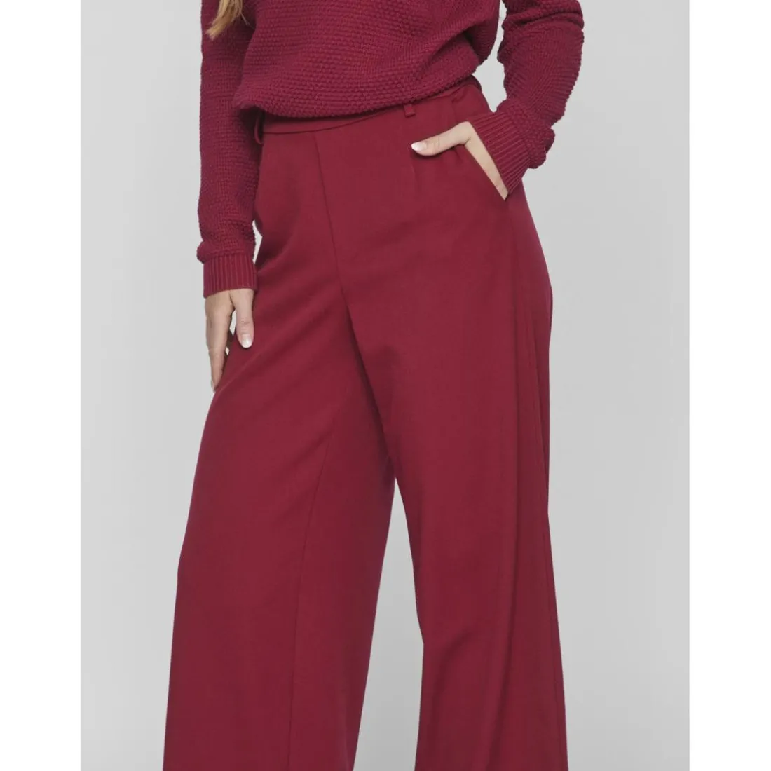 Pantalon à jambe large violet Tess