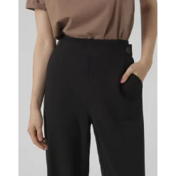 Pantalon à jambe large wide leg fit noir Sam