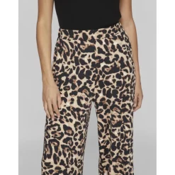 Pantalon ample à imprimé léopard Leoa noir Nia