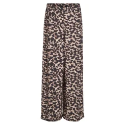 Pantalon ample à imprimé léopard Leoa noir Nia
