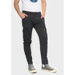 Pantalon cargo Alban noir en coton