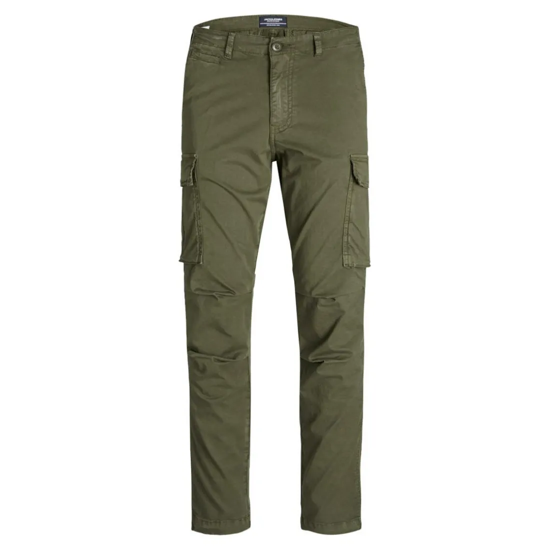 Pantalon cargo Carrot Fit Vert foncé en coton