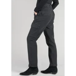 Pantalon cargo CASTELLA noir en coton
