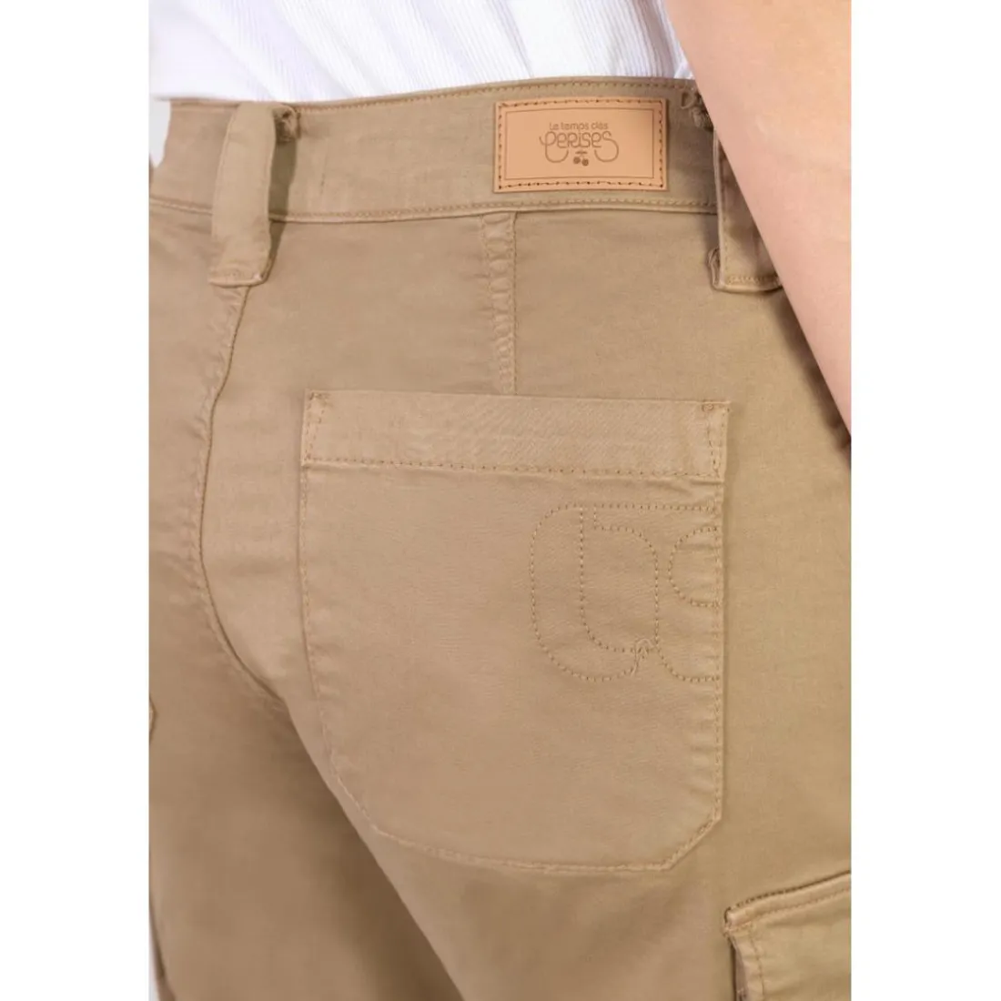 Pantalon cargo JOW beige en coton Pia