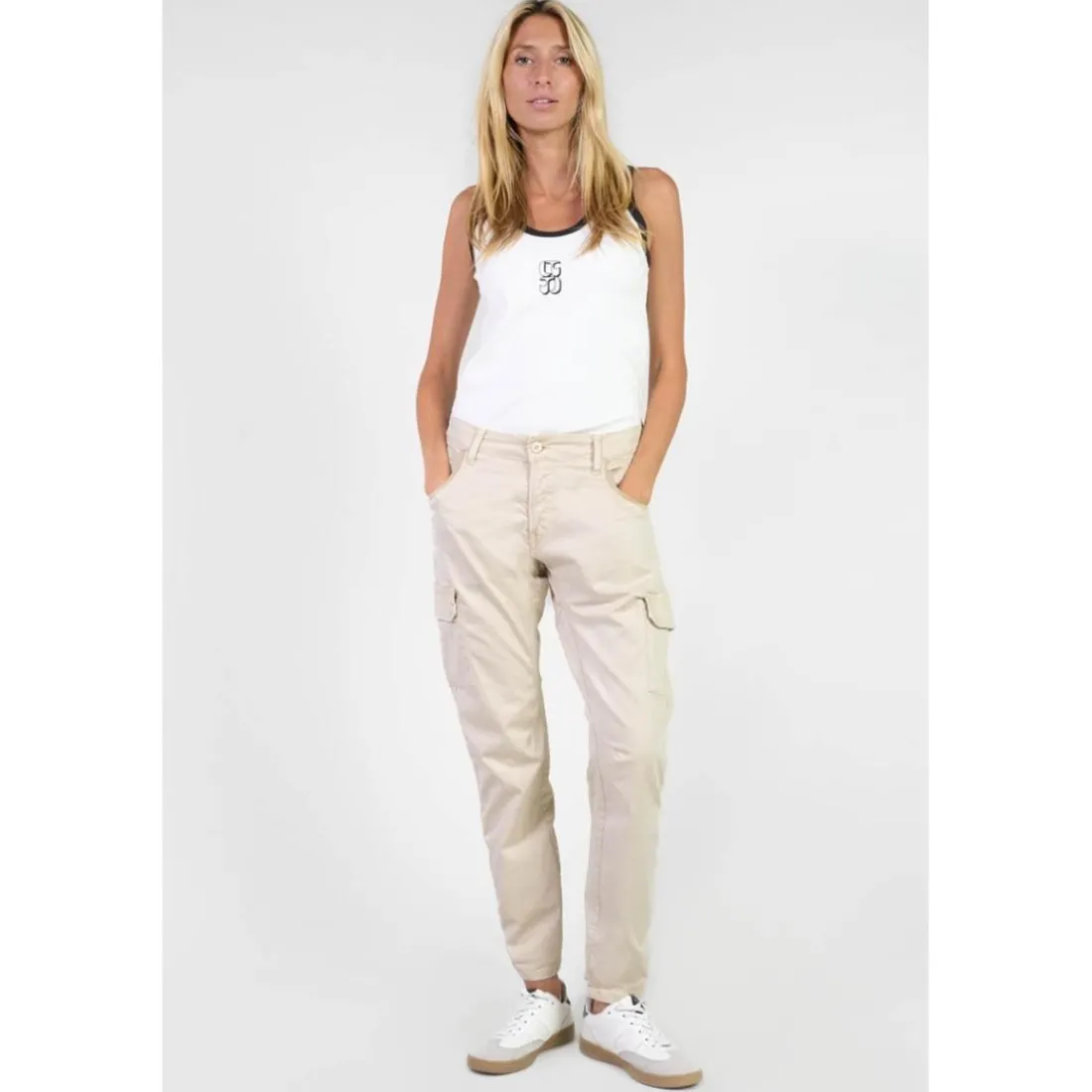 Pantalon cargo RIVERA beige Zoe