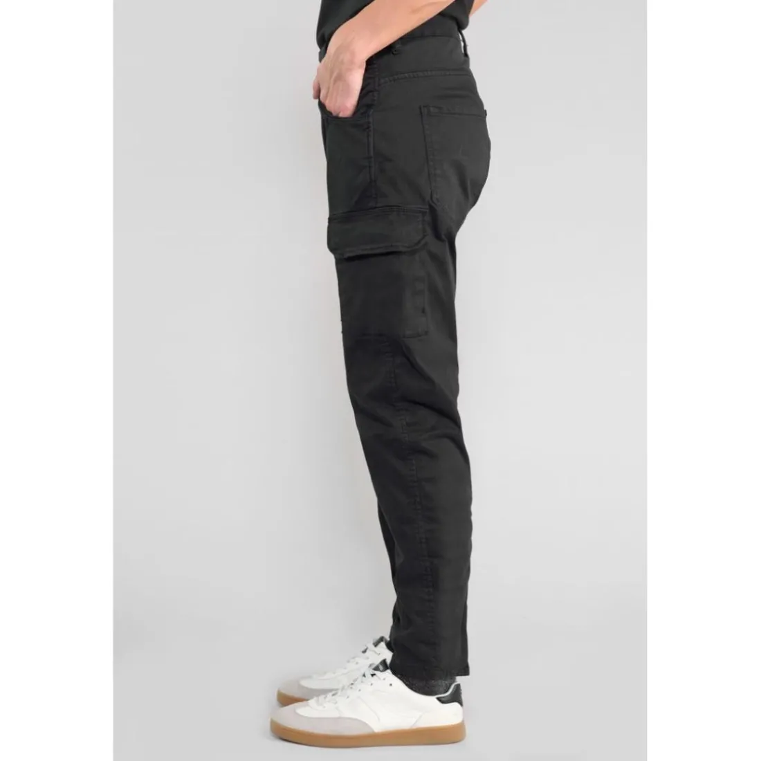Pantalon cargo RIVERA noir Juno en coton