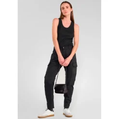 Pantalon cargo RIVERA noir Juno en coton
