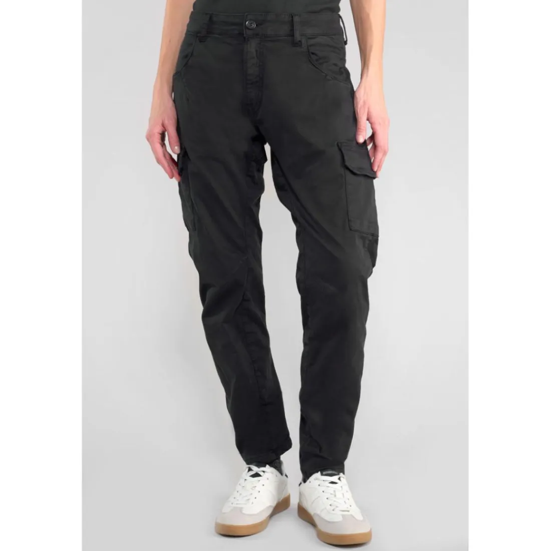 Pantalon cargo RIVERA noir Juno en coton