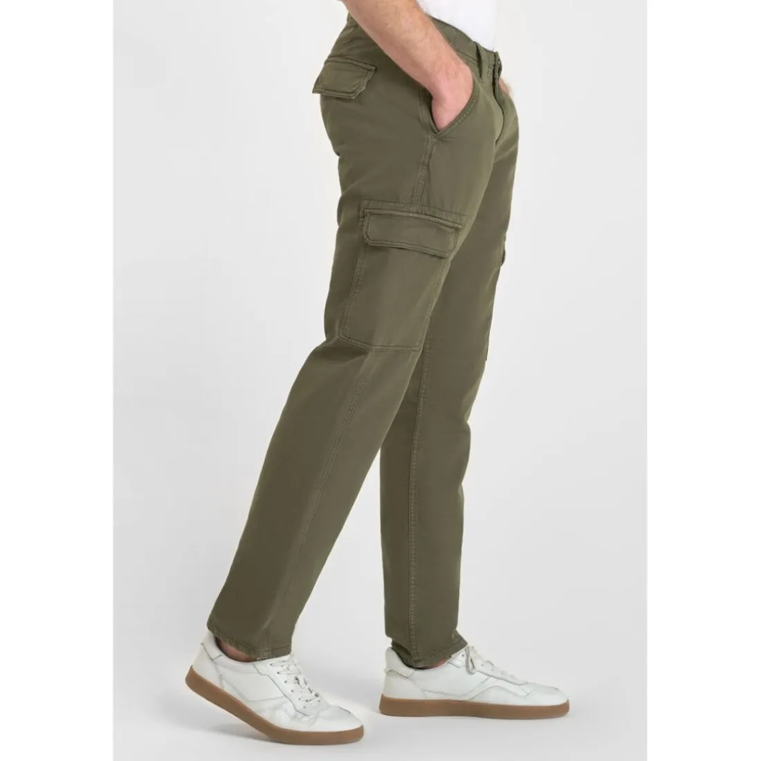 Pantalon cargo SELIAN kaki Jovi en coton