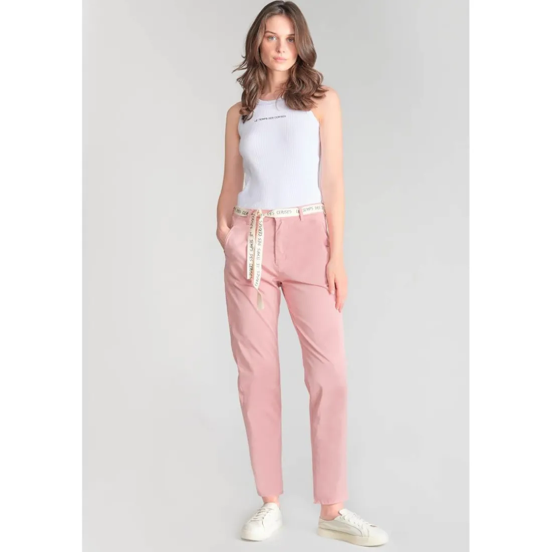 Pantalon chino ARLO rose