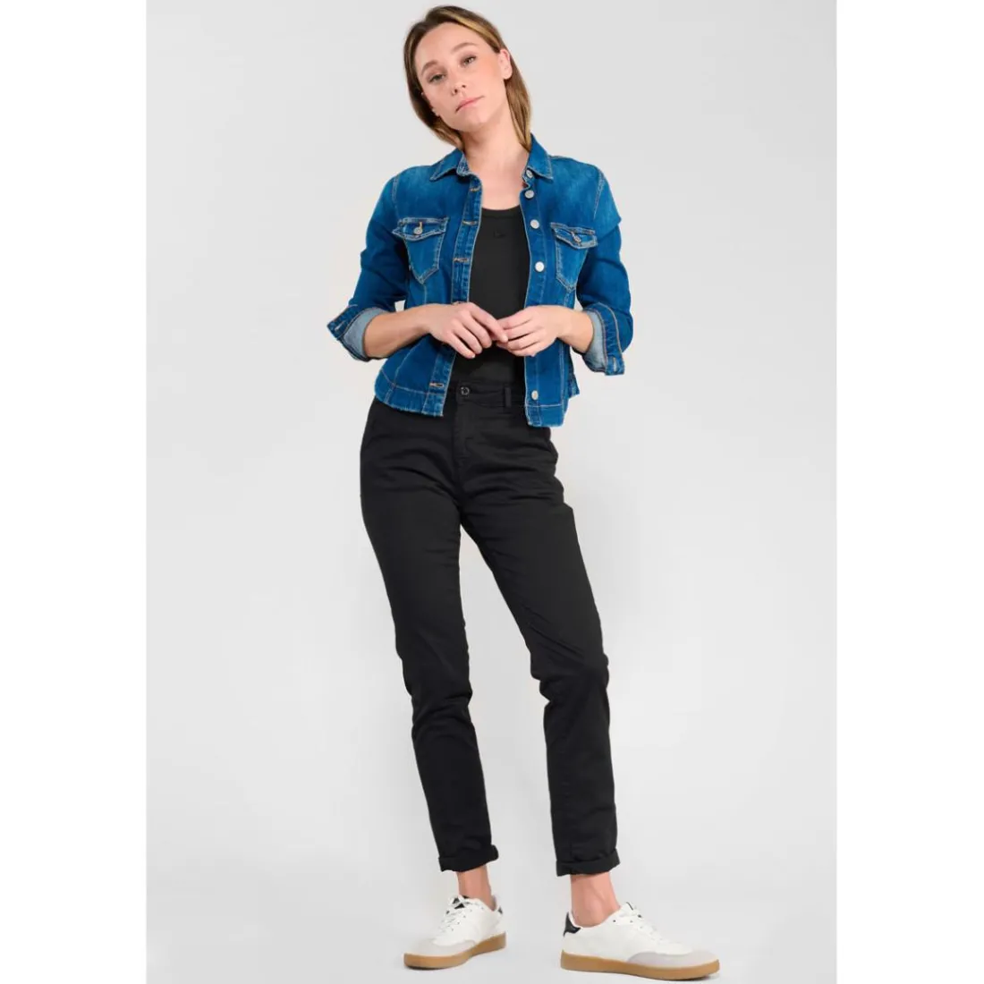 Pantalon chino DYLI 6 noir June en coton