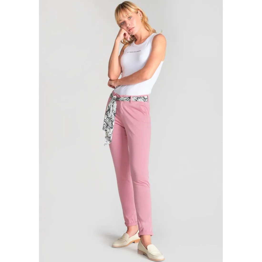 Pantalon chino DYLI 5 rose