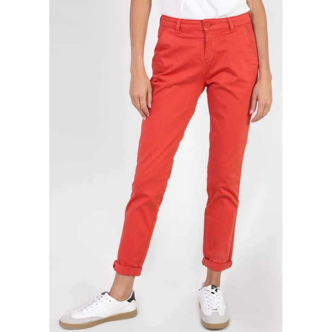 Pantalon chino DYLI 7 rouge Daisy