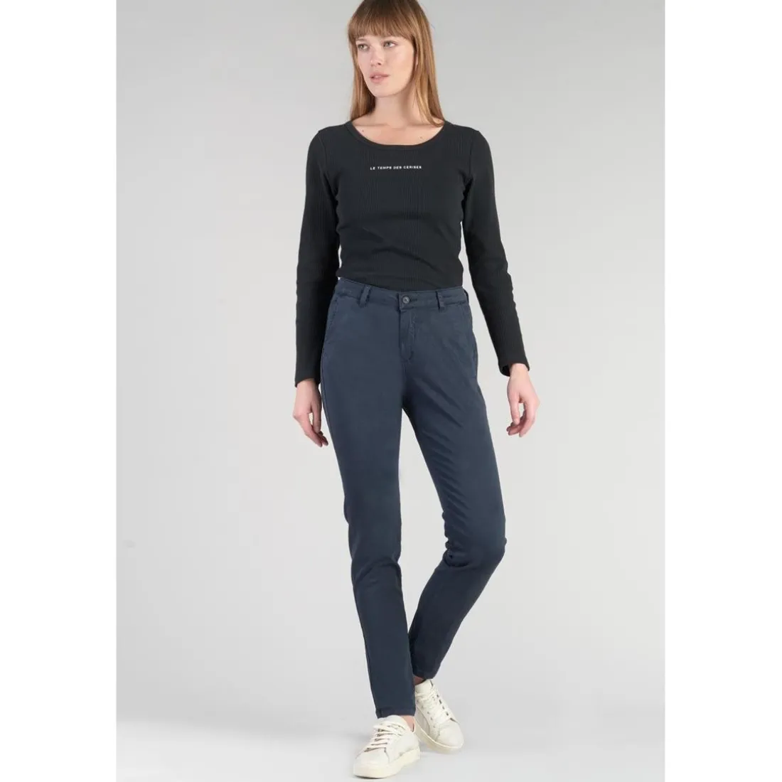 Pantalon chino Dyli4 bleu nuit en coton