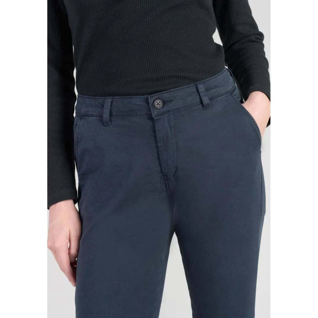 Pantalon chino Dyli4 bleu nuit en coton