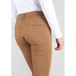 Pantalon chino Dyli4 cappuccino blanc en coton