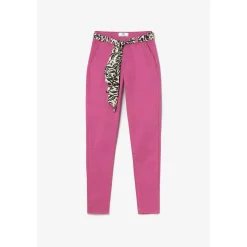 Pantalon chino Dyli3 fuchsia rouge en coton