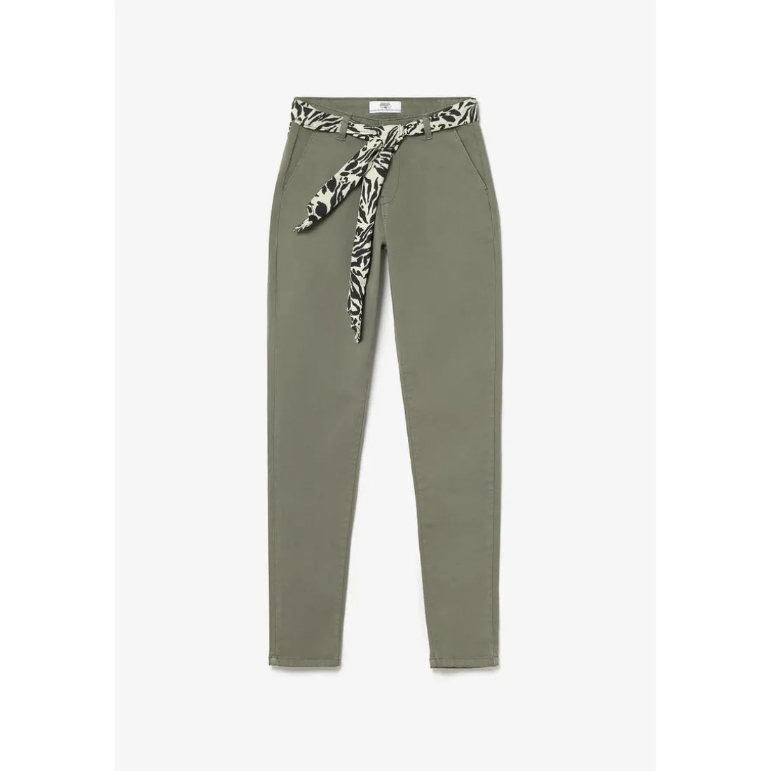Pantalon chino Dyli3 kaki vert en coton