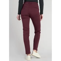 Pantalon chino Dyli4 lie de vin rouge