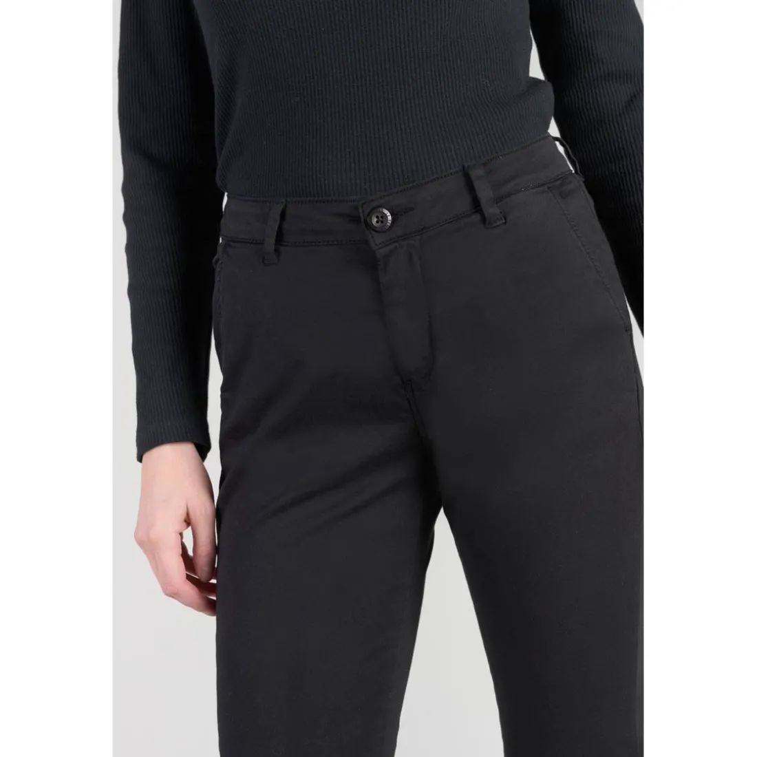Pantalon chino Dyli4 noir en coton