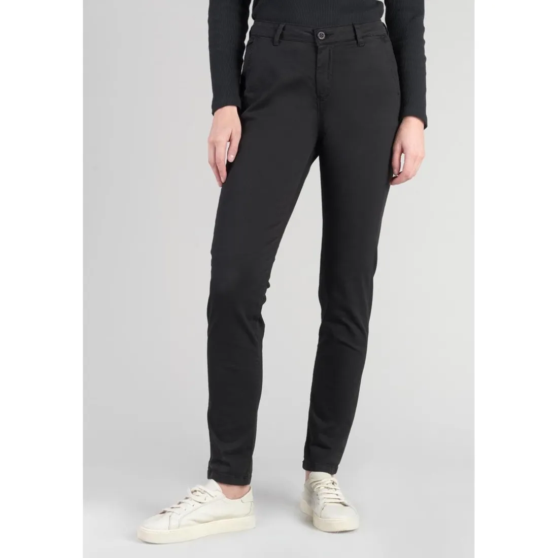 Pantalon chino Dyli4 noir en coton