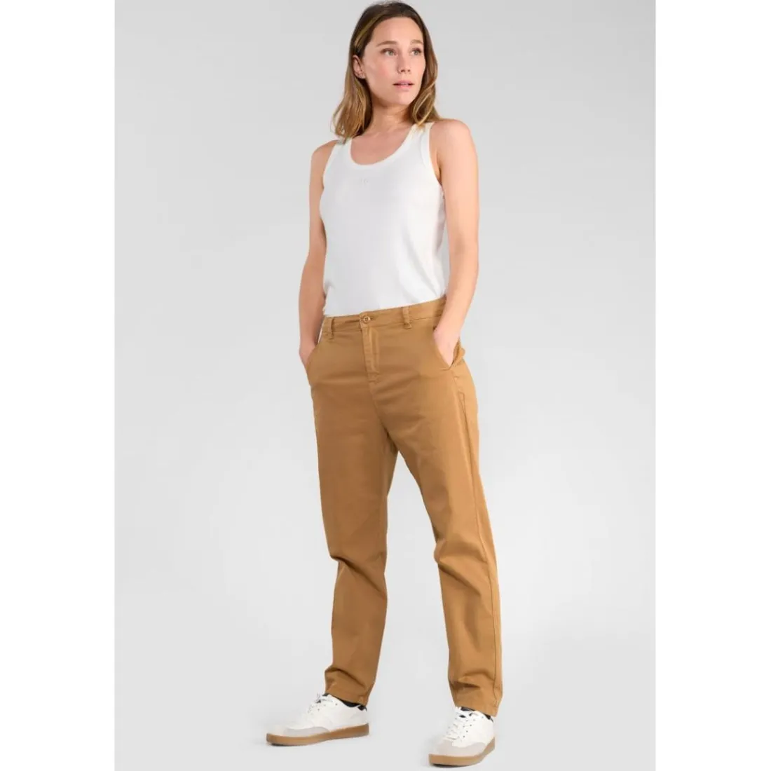 Pantalon chino ERLE beige Nell en coton