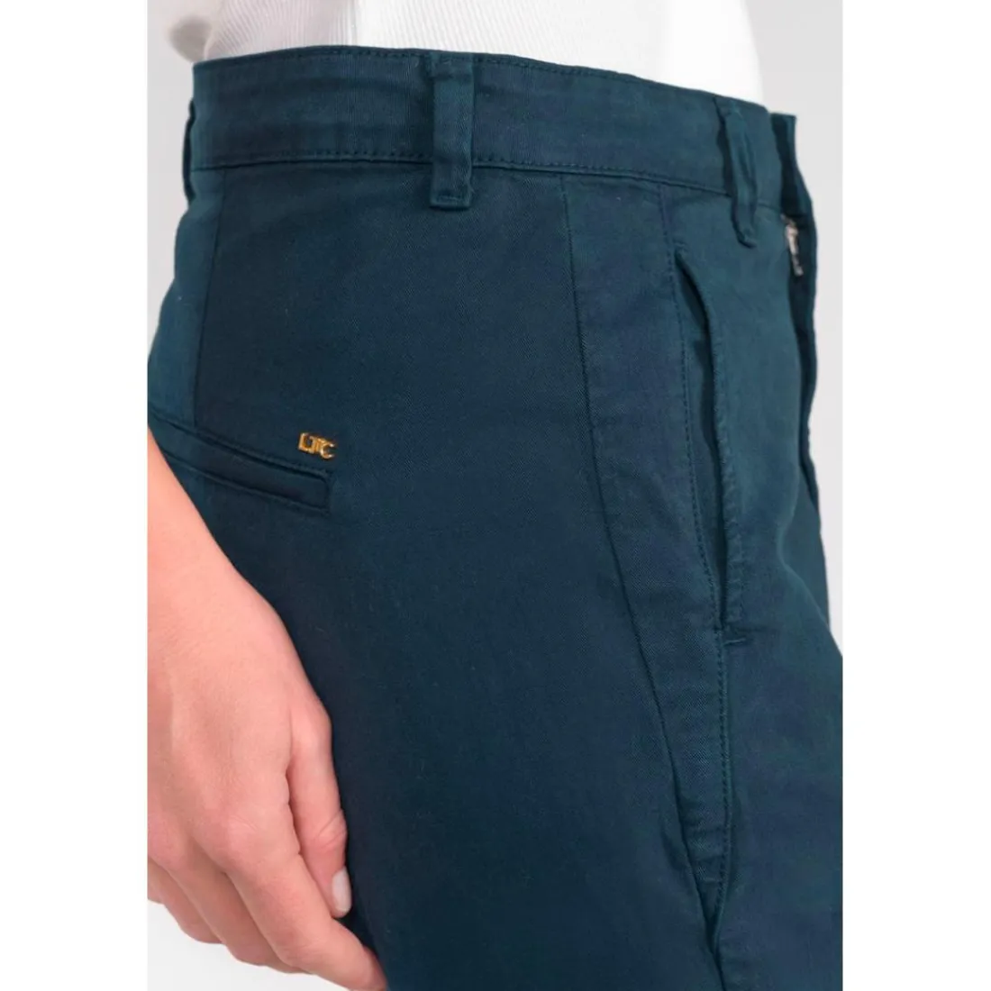 Pantalon chino ERLE bleu Gwen en coton
