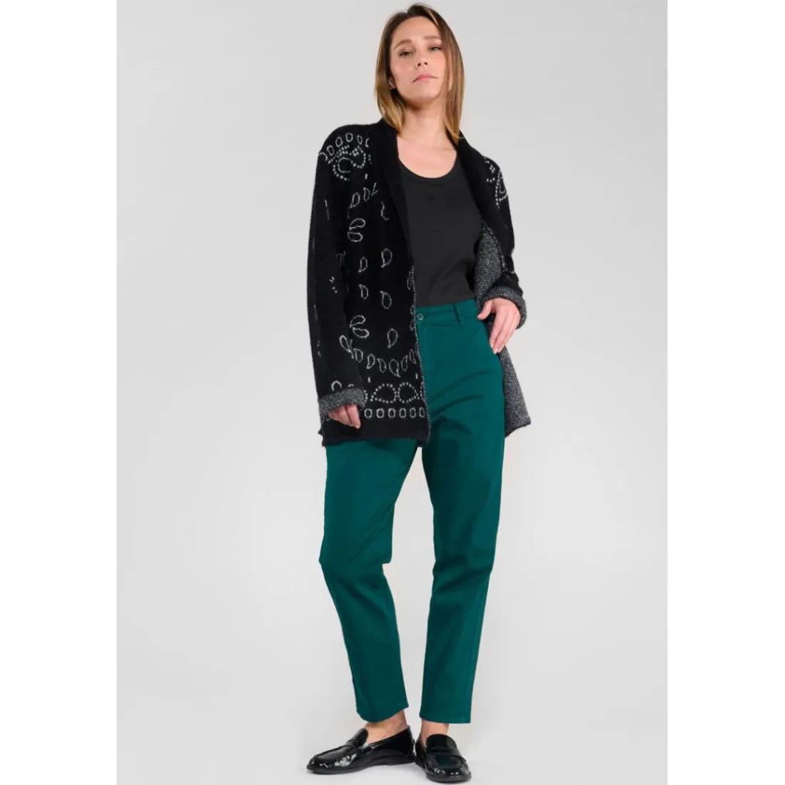 Pantalon chino ERLE bleu Gigi en coton