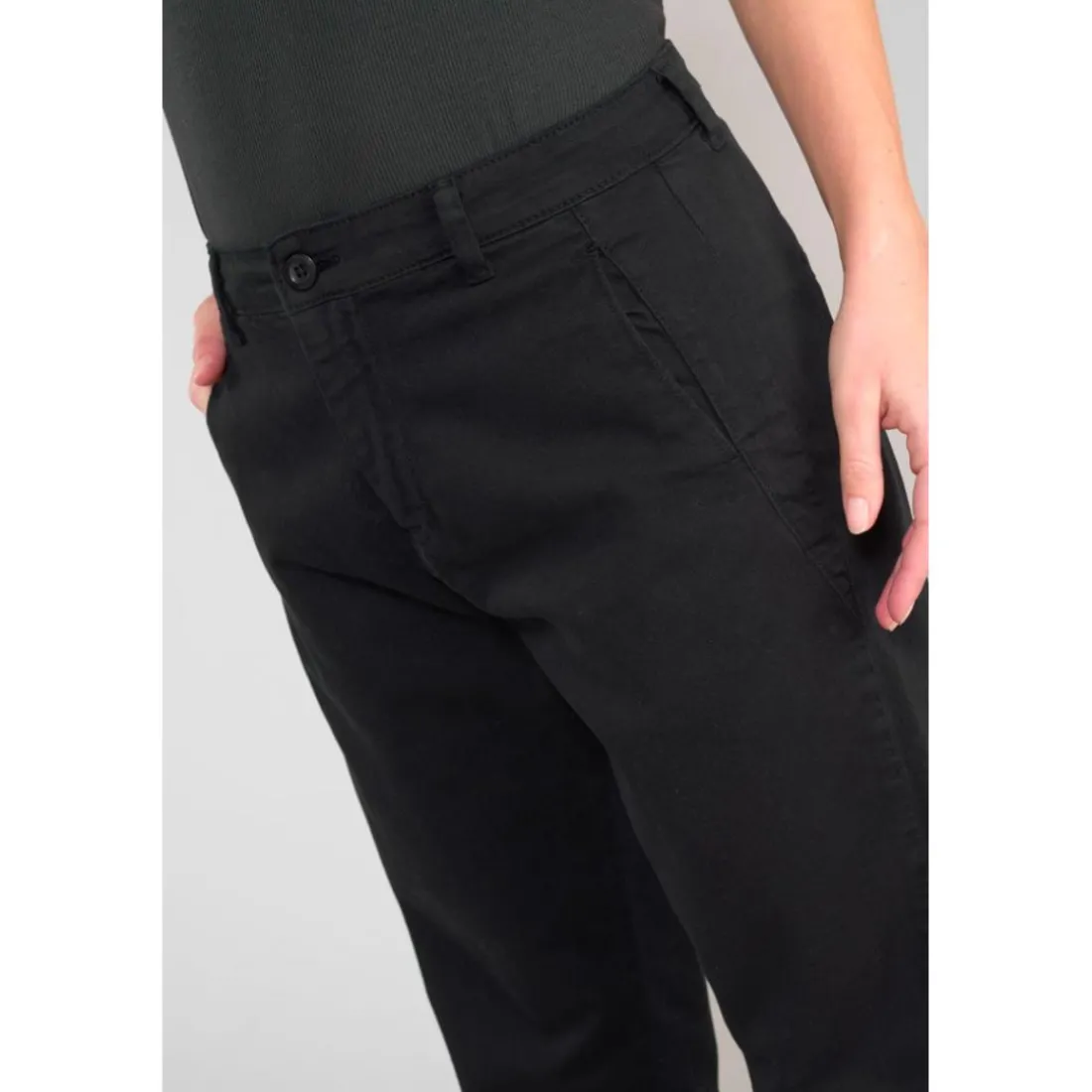 Pantalon chino ERLE noir Emma en coton