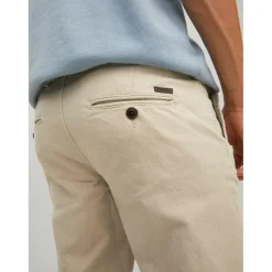 Pantalon chino Slim Fit Gris beige en coton Quinn