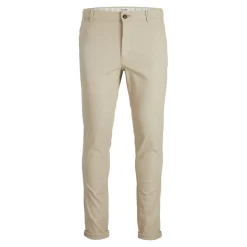 Pantalon chino Slim Fit Gris beige en coton Quinn