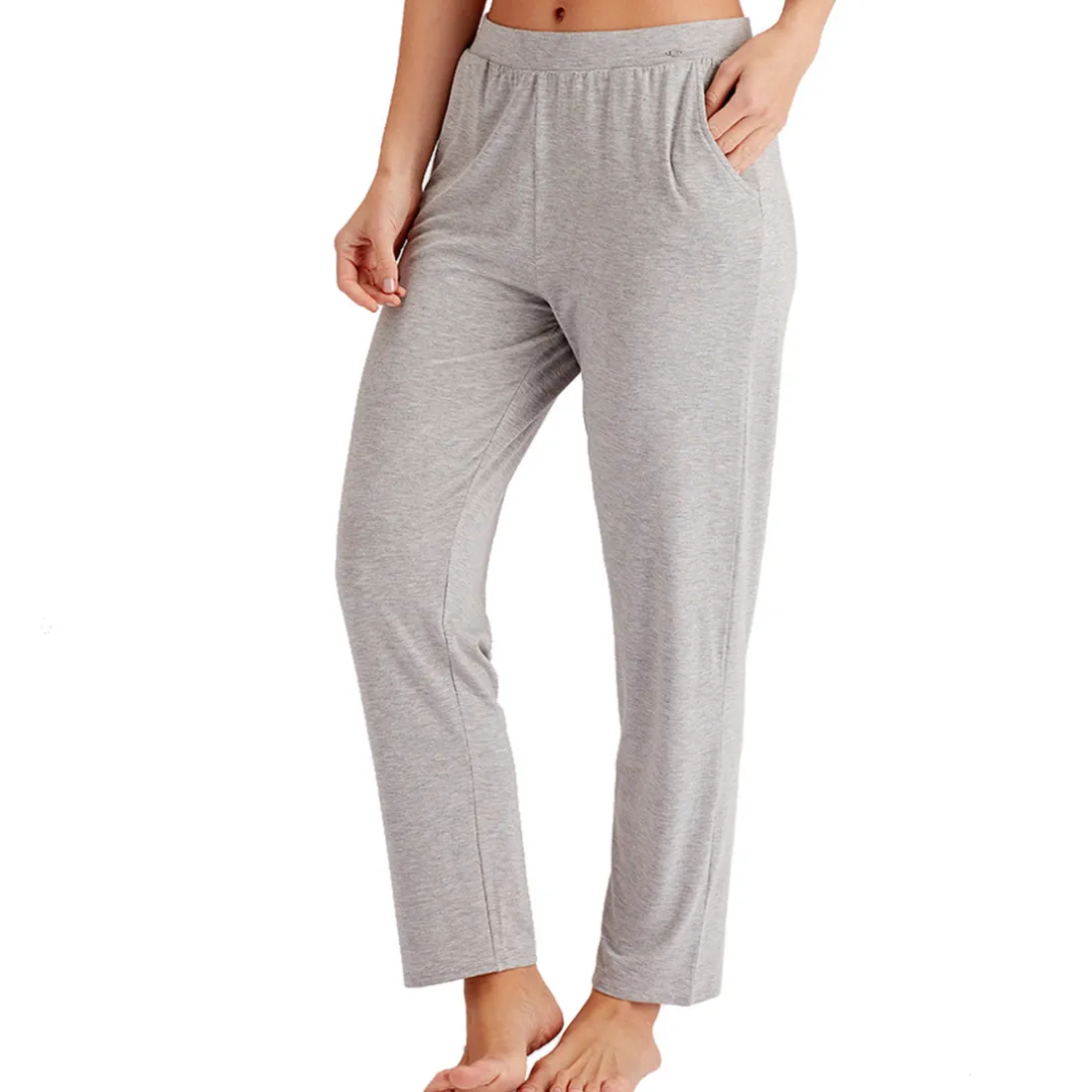 Pantalon de détente gris en coton