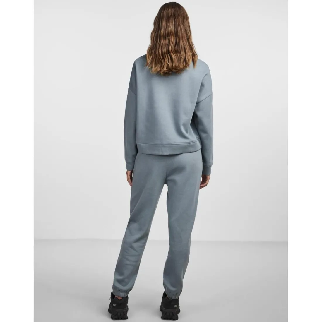 Pantalon de survêtement gris en coton Ines