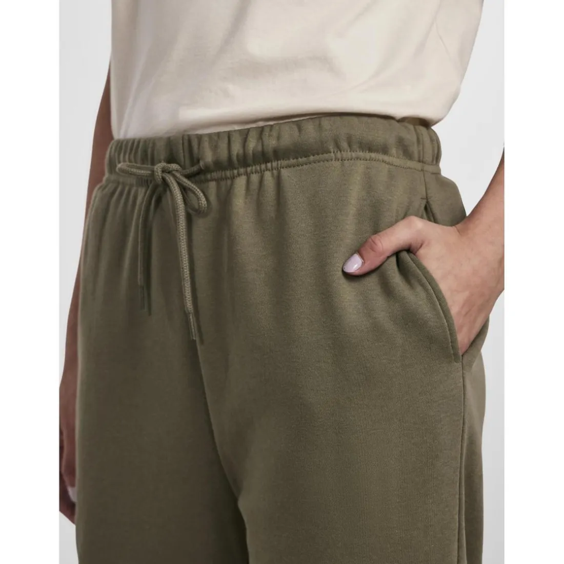 Pantalon de survêtement vert en coton Olia