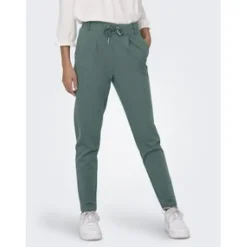Pantalon decontracté ONLPOPTRASH - Vert en viscose Ula