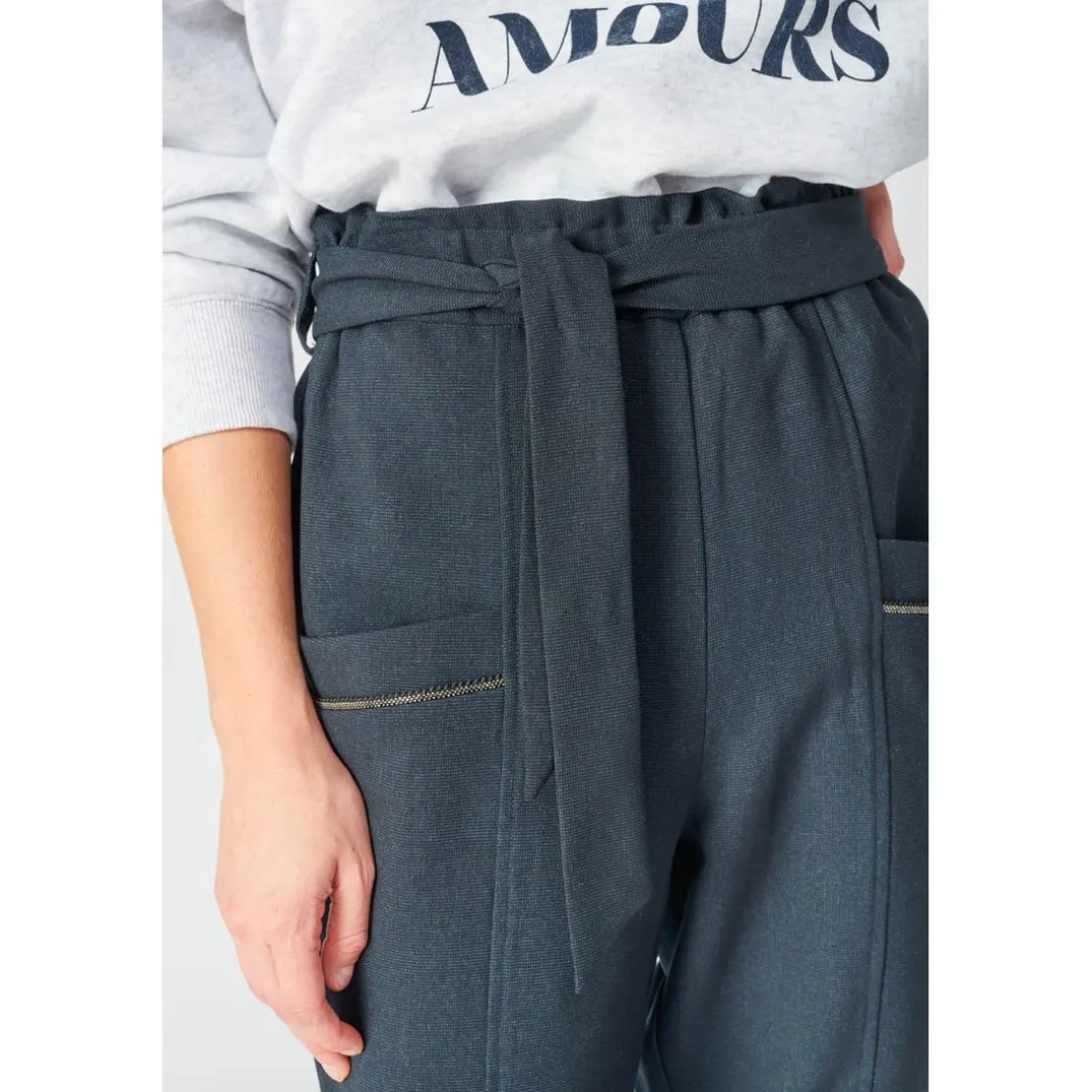 Pantalon droit BEVERLY bleu