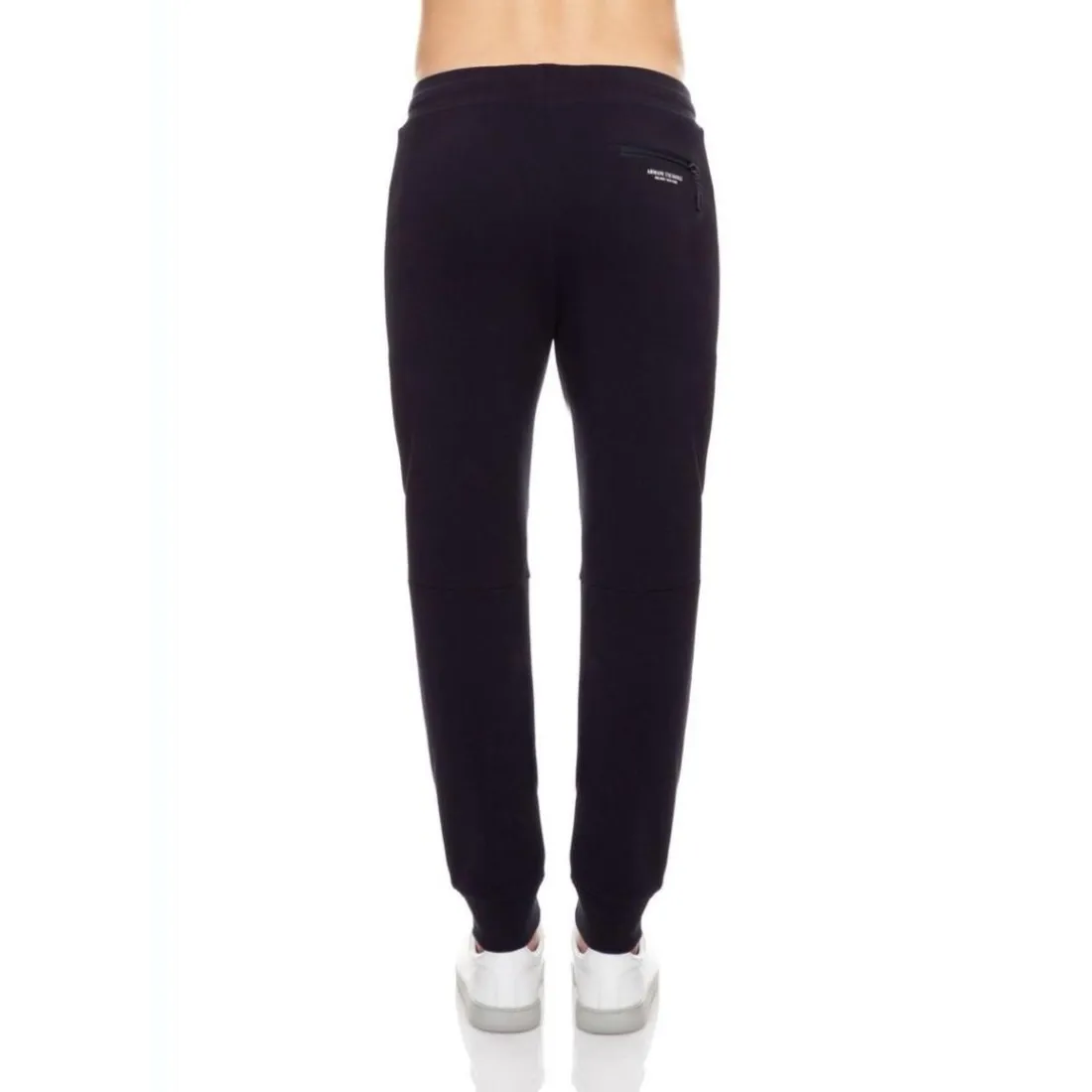 Pantalon droit en coton marine