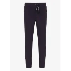Pantalon droit en coton marine