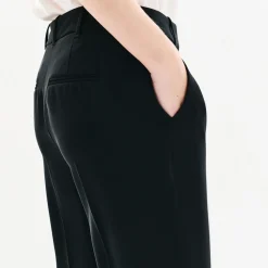 Pantalon droit femme noir
